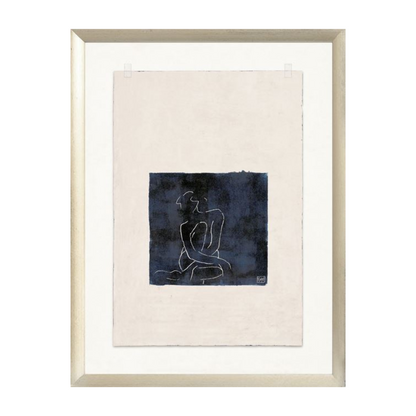 "Figure Line Drawing III" Framed Art Print