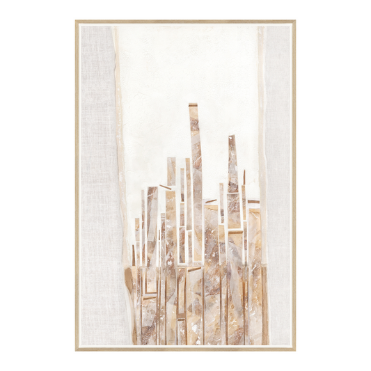 "Neutral Toned Overlay II" Framed Art