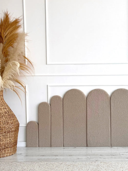 Monio - Upholstered Wall Panel Fence - Beige Boucle